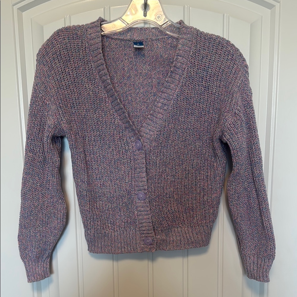Old Navy Kids Girls Purple Knit Cardigan